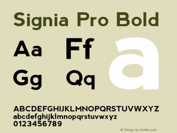 Signia Pro Bold Version 1.00 2015图片样张
