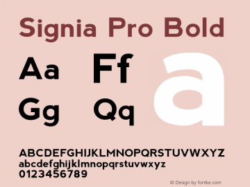 Signia Pro Bold Version 1.000;PS 001.001;hotconv 1.0.56图片样张