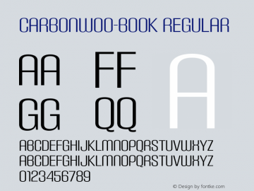 CarbonW00-Book Regular Version 4.00 Font Sample