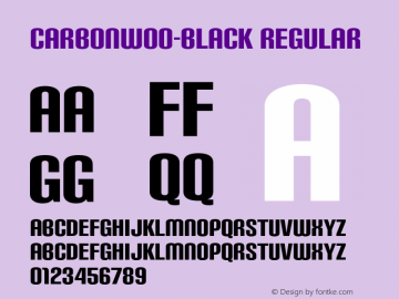 CarbonW00-Black Regular Version 4.00 Font Sample