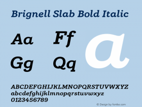 Brignell Slab Bold Italic 001.000图片样张