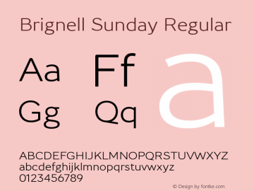 Brignell Sunday Regular Version 001.001图片样张
