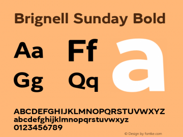 Brignell Sunday Bold Version 001.001图片样张