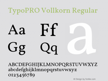 TypoPRO Vollkorn Regular Version 2.001图片样张