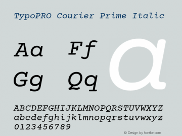 TypoPRO Courier Prime Italic Version 1.202图片样张