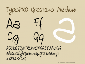 TypoPRO Graziano Medium Version 001.000 Font Sample