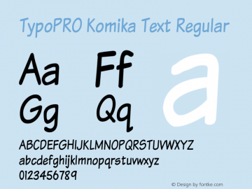 TypoPRO Komika Text Regular 2.0图片样张