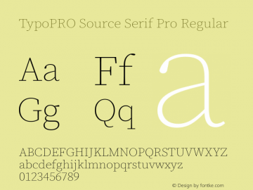 TypoPRO Source Serif Pro Regular Version 1.017;PS (version unavailable);hotconv 1.0.79;makeotf.lib2.5.61930图片样张