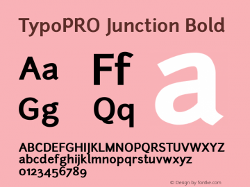 TypoPRO Junction Bold Version 001.001 Font Sample