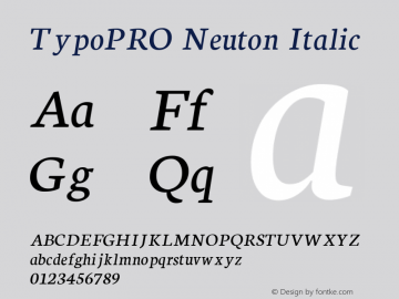 TypoPRO Neuton Italic Version 1.43图片样张