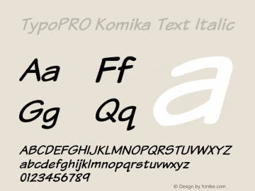 TypoPRO Komika Text Italic 2.0图片样张