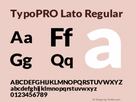 TypoPRO Lato Regular Version 1.105; Western+Polish opensource Font Sample