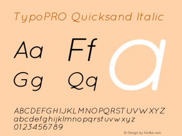 TypoPRO Quicksand Italic 1.002图片样张