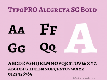 TypoPRO Alegreya SC Bold Version 1.003图片样张