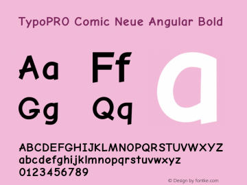 TypoPRO Comic Neue Angular Bold Version 1.000 Font Sample