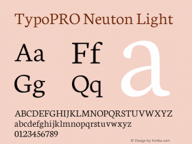 TypoPRO Neuton Light Version 1.43 Font Sample