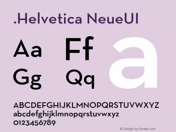 .Helvetica NeueUI 粗体 10.0d35e1图片样张