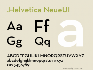 .Helvetica NeueUI 粗斜体 10.0d35e1图片样张