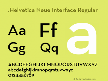 .Helvetica Neue Interface Regular 10.0d35e1图片样张