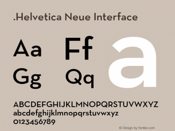 .Helvetica Neue Interface 超细体 10.0d35e1图片样张