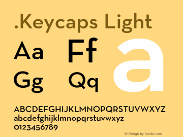 .Keycaps Light 10.0d12e1 Font Sample