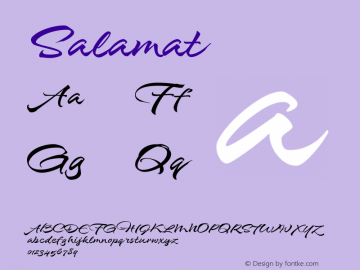 Salamat ☞ Version 1.000;com.myfonts.easy.sudtipos.salamat.regular.wfkit2.version.4rrX Font Sample