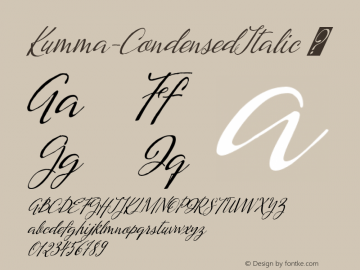 Kumma-CondensedItalic ☞ Version 1.000 2013 initial release;com.myfonts.eurotypo.kumma.cond-italic.wfkit2.46jH图片样张