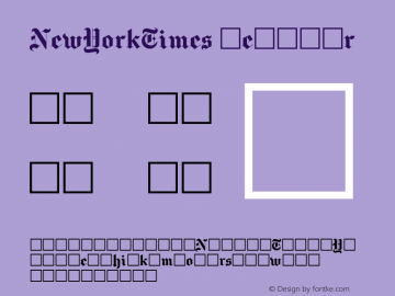 NewYorkTimes Regular Altsys Metamorphosis:5/3/93 Font Sample