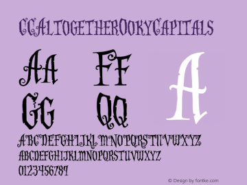 CCAltogetherOokyCapitals ☞ Version 1.001 1999;com.myfonts.comicraft.altogether-ooky.capitals.wfkit2.2v8m Font Sample