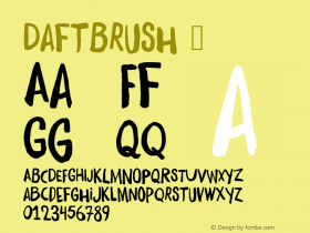 DaftBrush ☞ Version  ;com.myfonts.easy.pintassilgo.daft-brush.regular.wfkit2.version.47N3图片样张