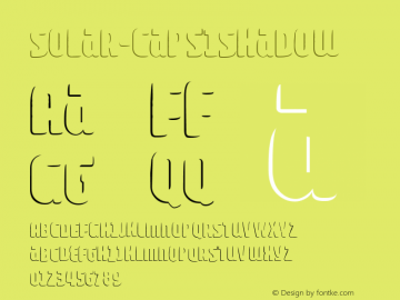 Solar-Caps1Shadow ☞ Version 001.001;com.myfonts.easy.andinistas.solar.caps-1-shadow.wfkit2.version.4q1r图片样张