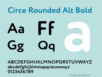 Circe Rounded Alt Font Family|Circe Rounded Alt-Yuanti Typeface-Fontke ...