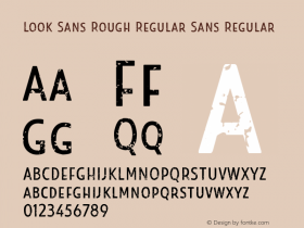 Look Sans Rough Regular Sans Regular 1.000 Font Sample