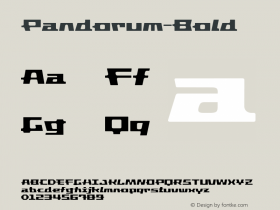 Pandorum-Bold ☞ Version 3.000 2008 initial release;com.myfonts.design-tourist.pandorum.bold.wfkit2.3G28 Font Sample