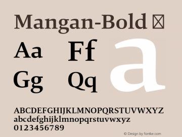 Mangan-Bold ☞ Version 1.000;com.myfonts.easy.hoftype.mangan.bold.wfkit2.version.4kUq Font Sample