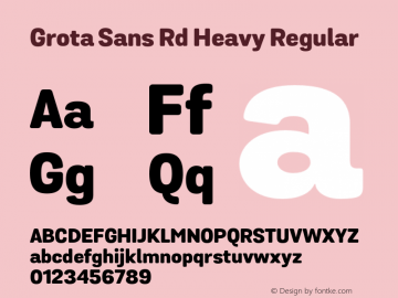 Grota Sans Rd Heavy Regular Version 1.000图片样张