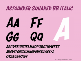 Astounder Squared BB Italic Version 1.000图片样张