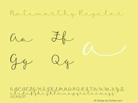 Noteworthy Regular Version 1.0 Font Sample