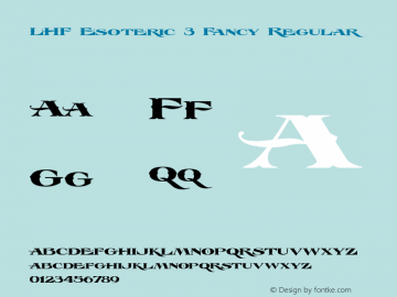 LHF Esoteric 3 Fancy Regular (1.6) #License#图片样张