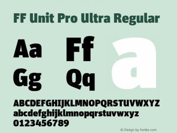FF Unit Pro Ultra Regular Version 7.504; 2010; Build 1022;com.myfonts.easy.fontfont.unit-pro.pro-ultra.wfkit2.version.4g6D图片样张