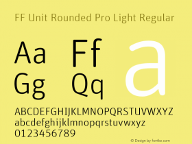 FF Unit Rounded Pro Light Regular Version 7.504; 2010; Build 1020;com.myfonts.easy.fontfont.unit-rounded.pro-light.wfkit2.version.4gNJ图片样张