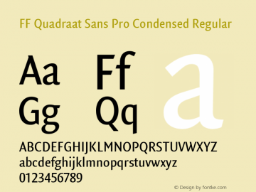 FF Quadraat Sans Pro Condensed Regular Version 7.504; 2011; Build 1022;com.myfonts.easy.fontfont.ff-quadraat-sans.pro-condensed-regular.wfkit2.version.4gQB Font Sample