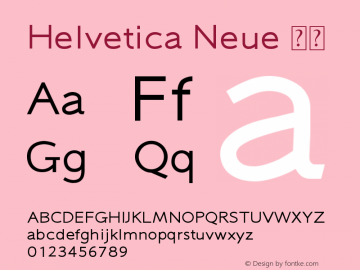 Helvetica Neue 中等 10.0d35e1 Font Sample