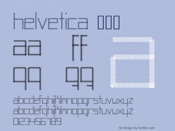 Helvetica 细斜体 9.0d4e1 Font Sample