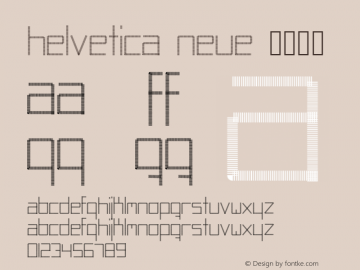 Helvetica Neue 紧缩黑体 10.0d35e1 Font Sample