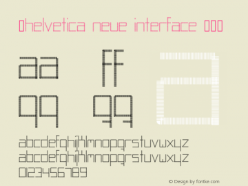 .Helvetica Neue Interface 超细体 10.0d35e1图片样张
