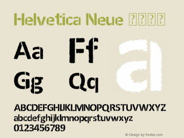 Helvetica Neue 紧缩黑体 10.0d35e1图片样张