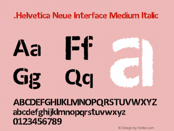 .Helvetica Neue Interface Medium Italic 10.0d35e1图片样张