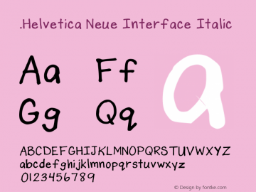 .Helvetica Neue Interface Italic 10.0d35e1图片样张