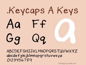 .Keycaps A Keys 10.0d12e1 Font Sample